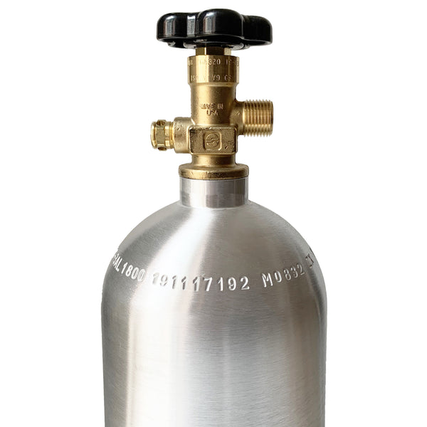 5 Lb. Aluminum CO2 Cylinder (brand new unfilled/empty) – Aqua 