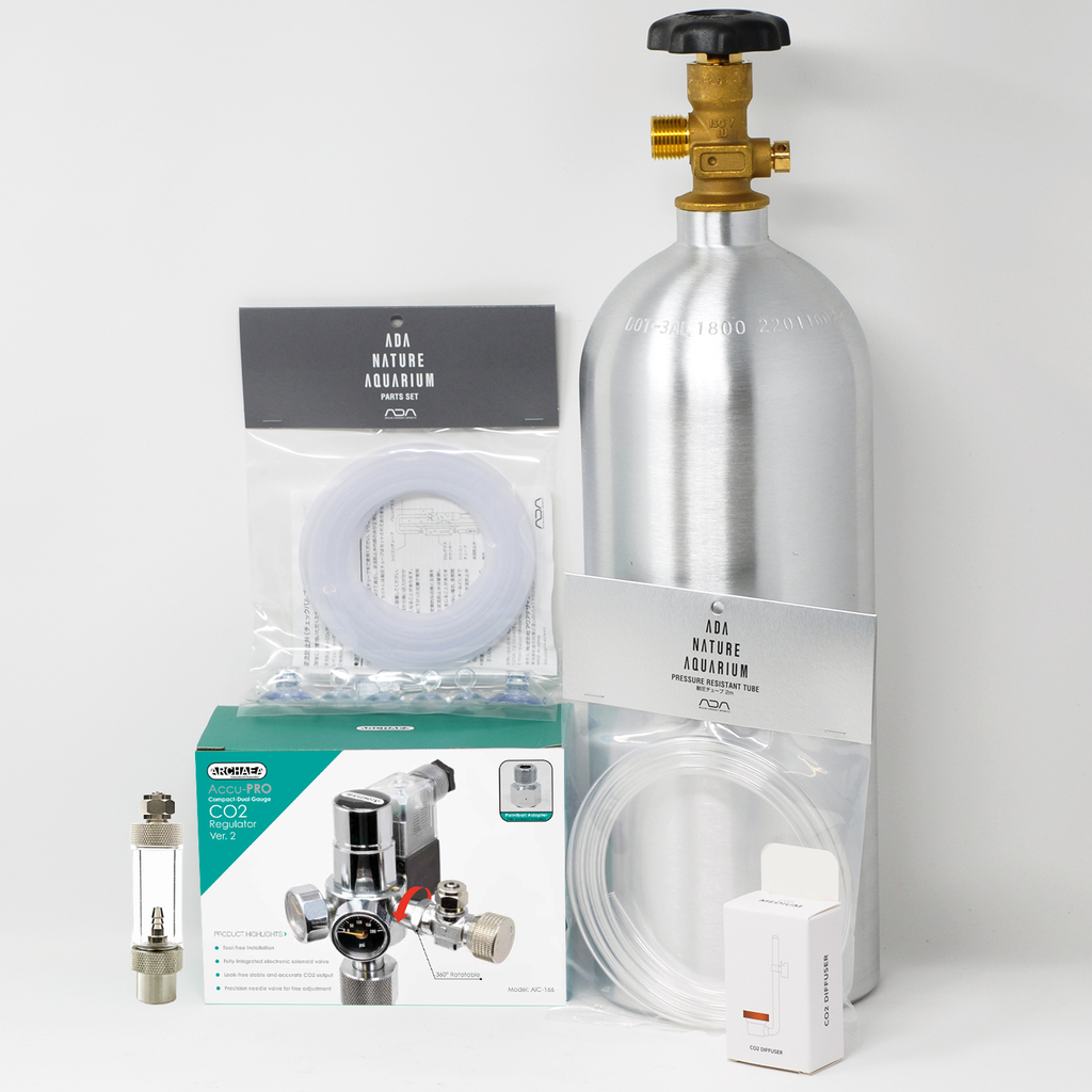 CO2 system kit with ARCHAEA AccuPRO II Compact CO2 dual gauge regulator
