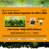 ADA Cube Garden 90P Layout Renewal Campaign set with Archaea Modern-Nature Aquarium Stand (L90cm x D45cm x H76.2cm) and Garden Mat