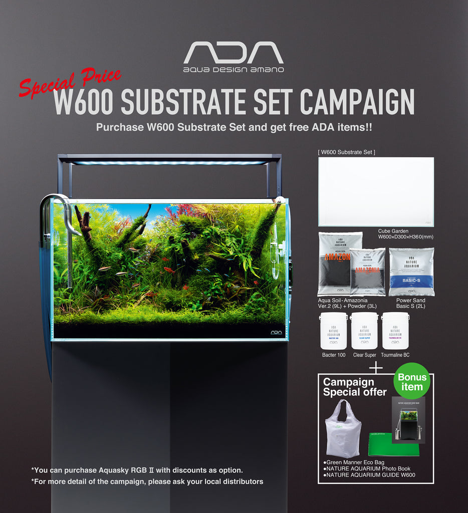 ADA W600 Substrate Set with Aquasky RGB Ⅱ 60 LED Light