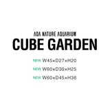 ADA Cube Garden New 60F Rimless Aquarium W60xD30xH25cm (Ultra High Clarity Glass)