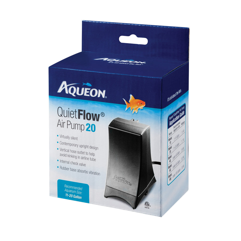 Aqueon Quiet Flow Air Pump 20 (for 11 to 20 Gallon Tanks)