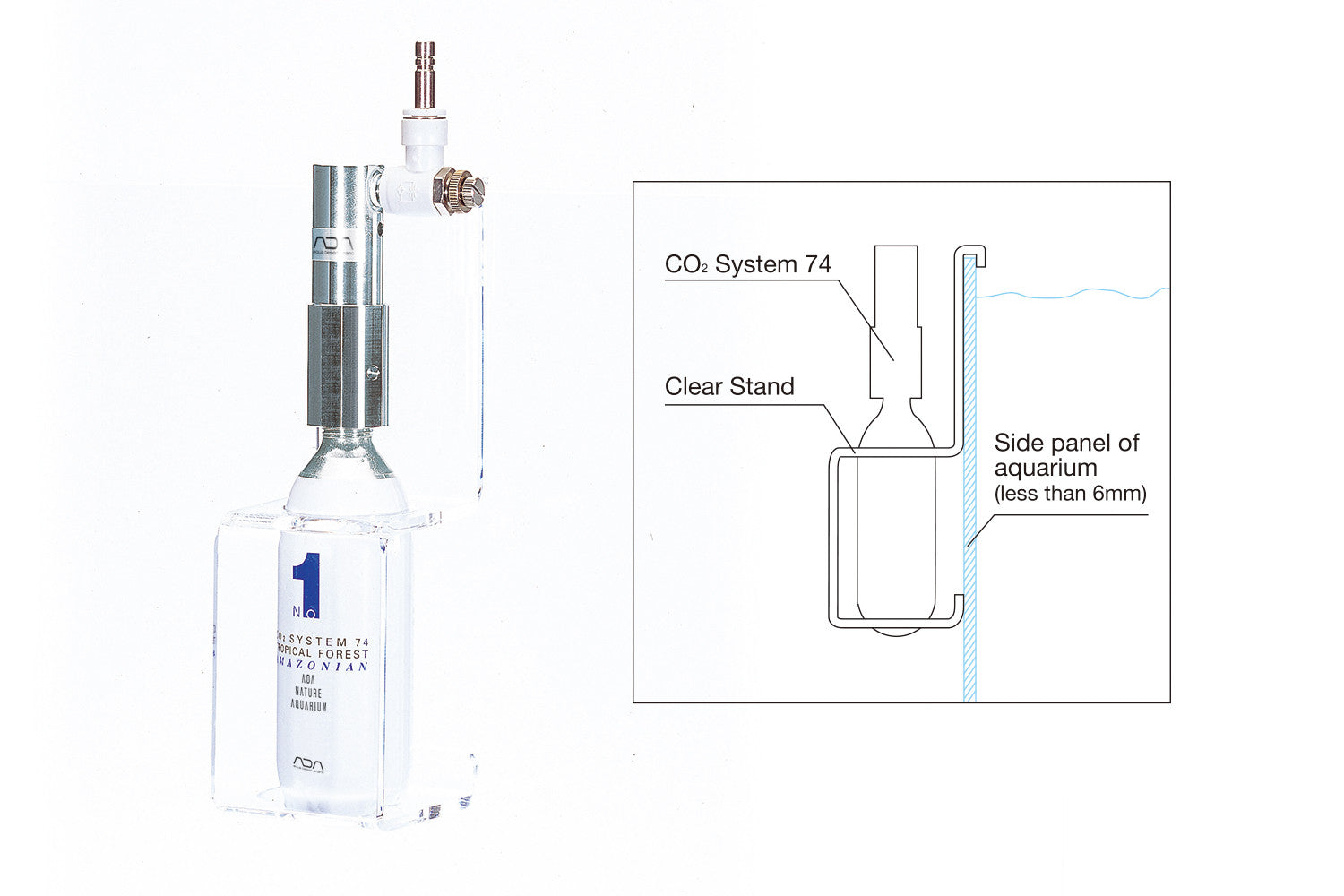 ADA Clear Stand (CO2 Cartridge holder)