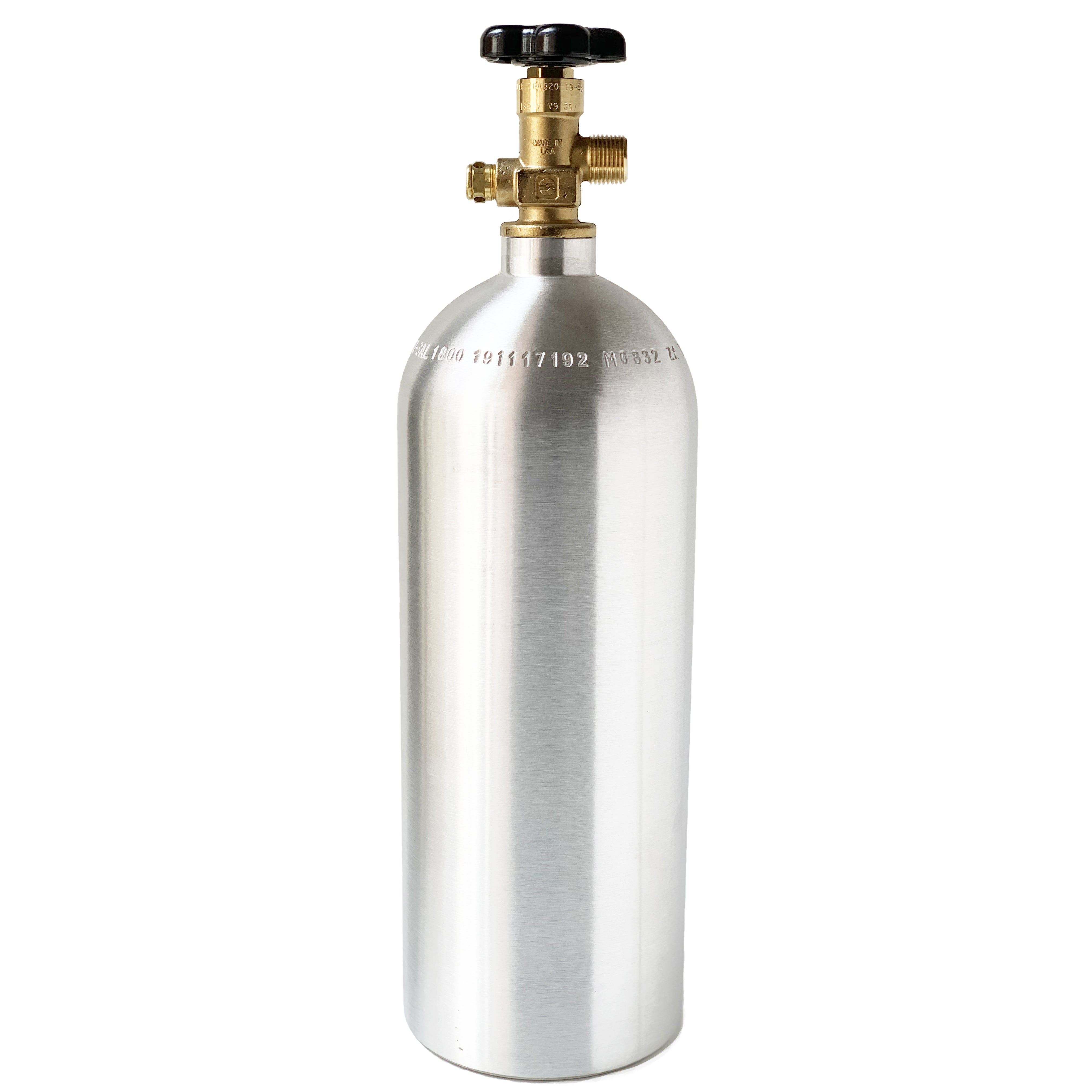 Botella de CO2 de aluminio con paso standard europeo de ISTA de0.5L